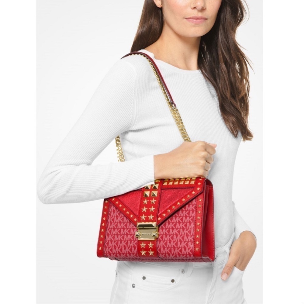 Michael Kors Whitney Star embellished bag red - Picture 6 of 12